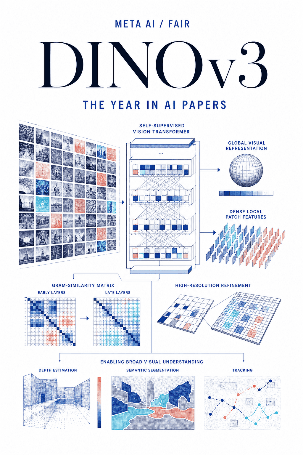 Editorial cover for DINOv3